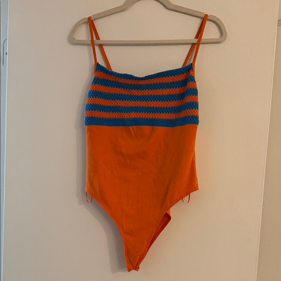 Zara Tops - Zara Bright Orange Scoop Neck Top